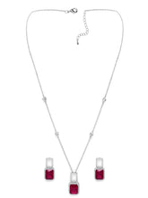 Elegant CZ & Crystal Pendant Set