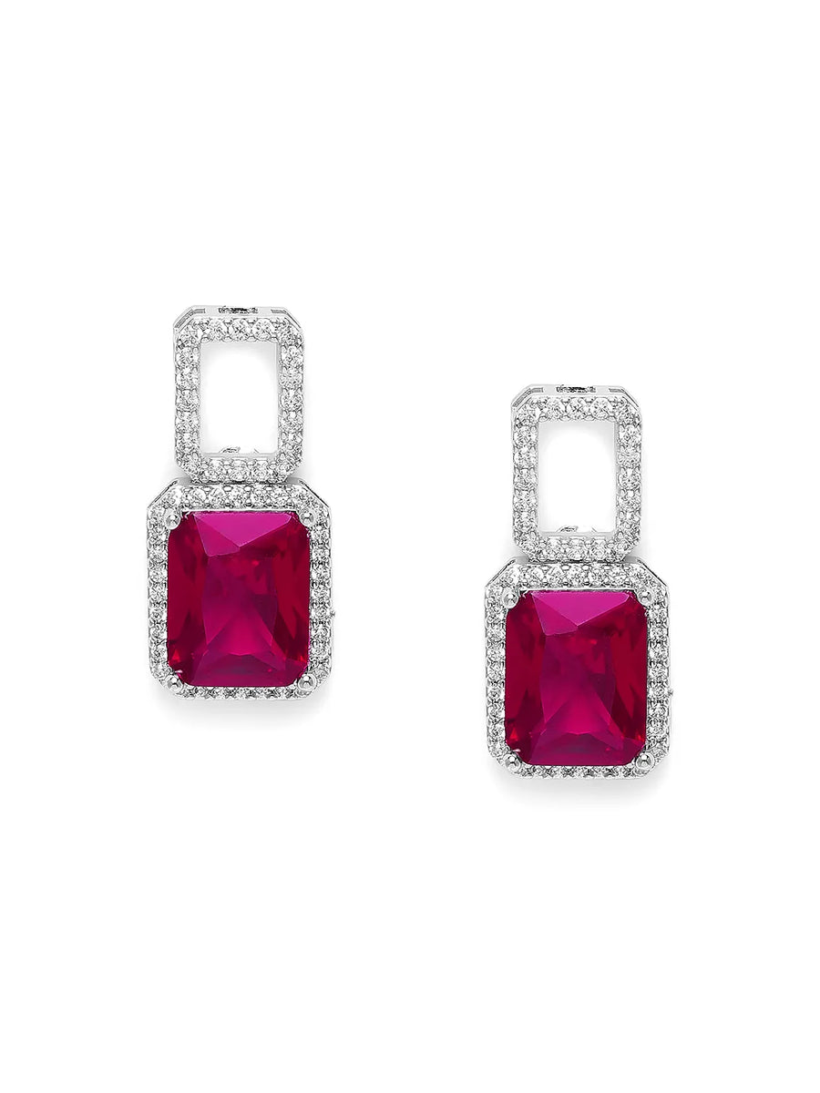 Elegant CZ & Crystal Pendant Set