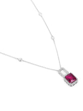 Elegant CZ & Crystal Pendant Set