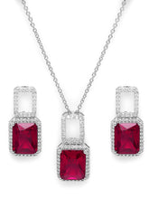Elegant CZ & Crystal Pendant Set