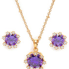 Deluxe CZ & Crystal Pendant Set
