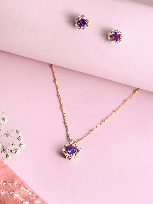 Deluxe CZ & Crystal Pendant Set