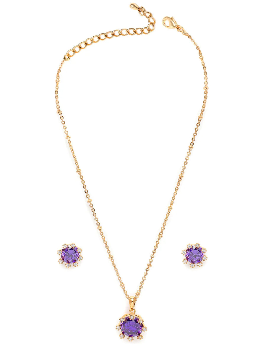 Deluxe CZ & Crystal Pendant Set