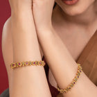 Graceful Bangles in Floral Stone Craft