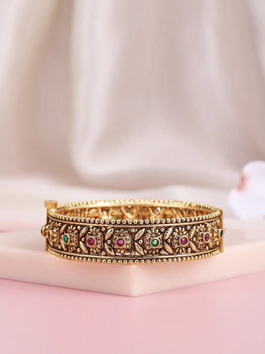 Heritage Kundan-Set Gold Bangle
