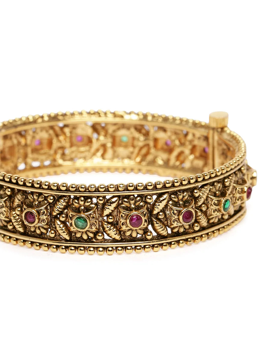 Heritage Kundan-Set Gold Bangle