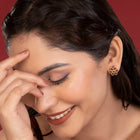 Floral Gemstone Stud Earrings for Her
