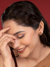 Floral Gemstone Stud Earrings for Her