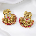 Stylish Beads Elephant Drop Earrings