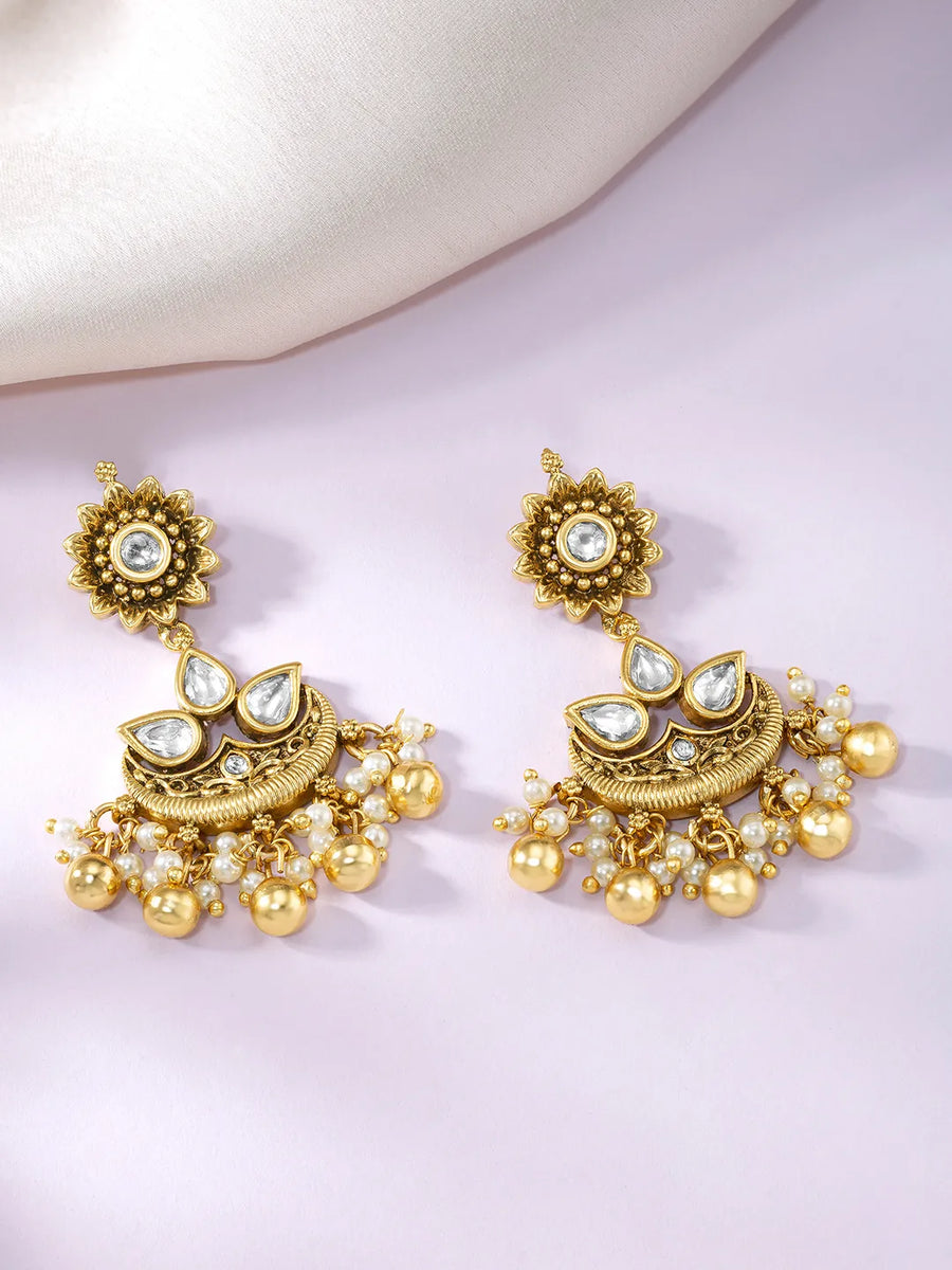 Chic Crystal Drop Earrings with Shine
