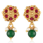 Studded Drop Earrings – Elegant & Sparkling | Peora