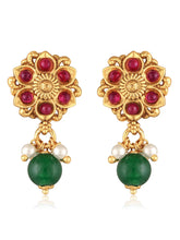 Studded Drop Earrings – Elegant & Sparkling | Peora