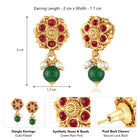 Studded Drop Earrings – Elegant & Sparkling | Peora