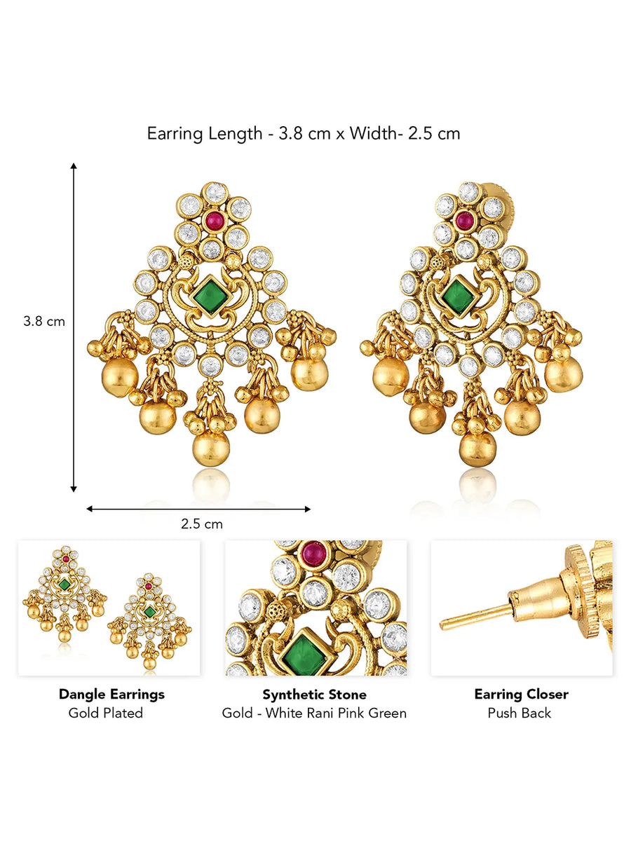 Crystal Dangle Earrings – Sparkling & Elegant | Peora