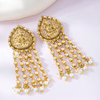 Divine Goddess Laxmi Tassel Earrings