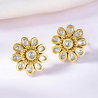 Charming Kundan Floral Stud Earrings