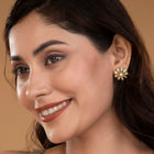 Charming Kundan Floral Stud Earrings