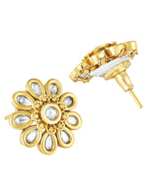 Kundan Floral Stud Earrings – Traditional Elegance | Peora