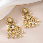 Delicate Pearl Studded Drop Earrings
