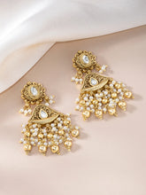 Delicate Pearl Studded Drop Earrings
