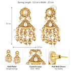 Studded Drop Earrings – Elegant & Sparkling | Peora