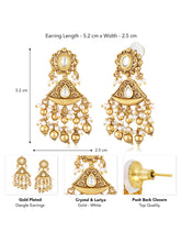 Studded Drop Earrings – Elegant & Sparkling | Peora