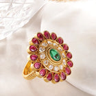 Kundan Floral Accent Ring | Exquisite Fashion Jewellery by Peora