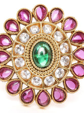 Kundan Floral Accent Ring | Exquisite Fashion Jewellery by Peora