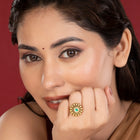 Ancient Grace Floral Finger Ring