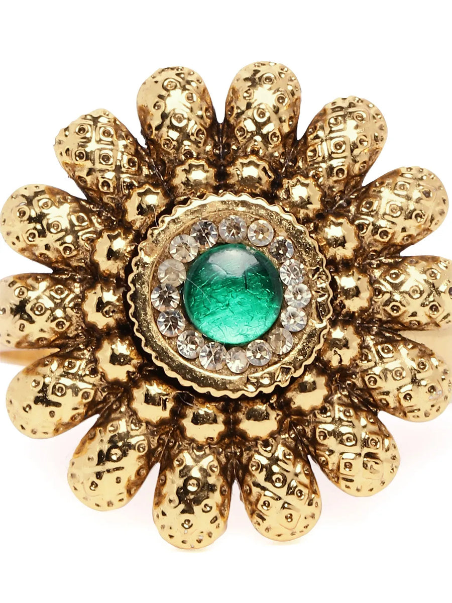 Ancient Grace Floral Finger Ring