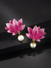 Pink Petal Drop Earrings