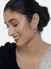 Pink Petal Drop Earrings