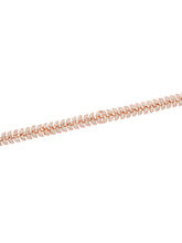 Refined Leaf CZ Studded Rose Gold Belly Chain