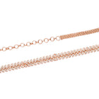 Refined Leaf CZ Studded Rose Gold Belly Chain