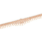Floral Rose Gold CZ & Pearl Studded Belly Chain