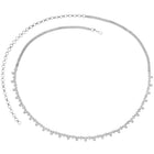Sparkling Teardrop CZ Silver Belly Chain