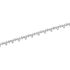 Sparkling Teardrop CZ Silver Belly Chain