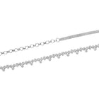 Sparkling Teardrop CZ Silver Belly Chain