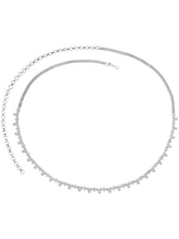 Sparkling Teardrop CZ Silver Belly Chain