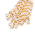 CZ Crystals Leaf Cascade Dangler Earrings