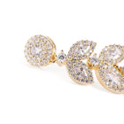 Sparkling Leaf CZ Crystals Drop Earrings - Green