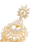 CZ Studded Floral Chandbali Earrings