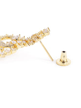 CZ Studded Floral Chandbali Earrings