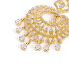 Royal CZ Circle Green Accent Earrings