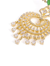 Royal CZ Circle Green Accent Earrings