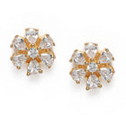 Sparkling Flower Cluster Studs Earrings
