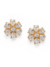 Sparkling Flower Cluster Studs Earrings
