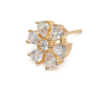 Sparkling Flower Cluster Studs Earrings