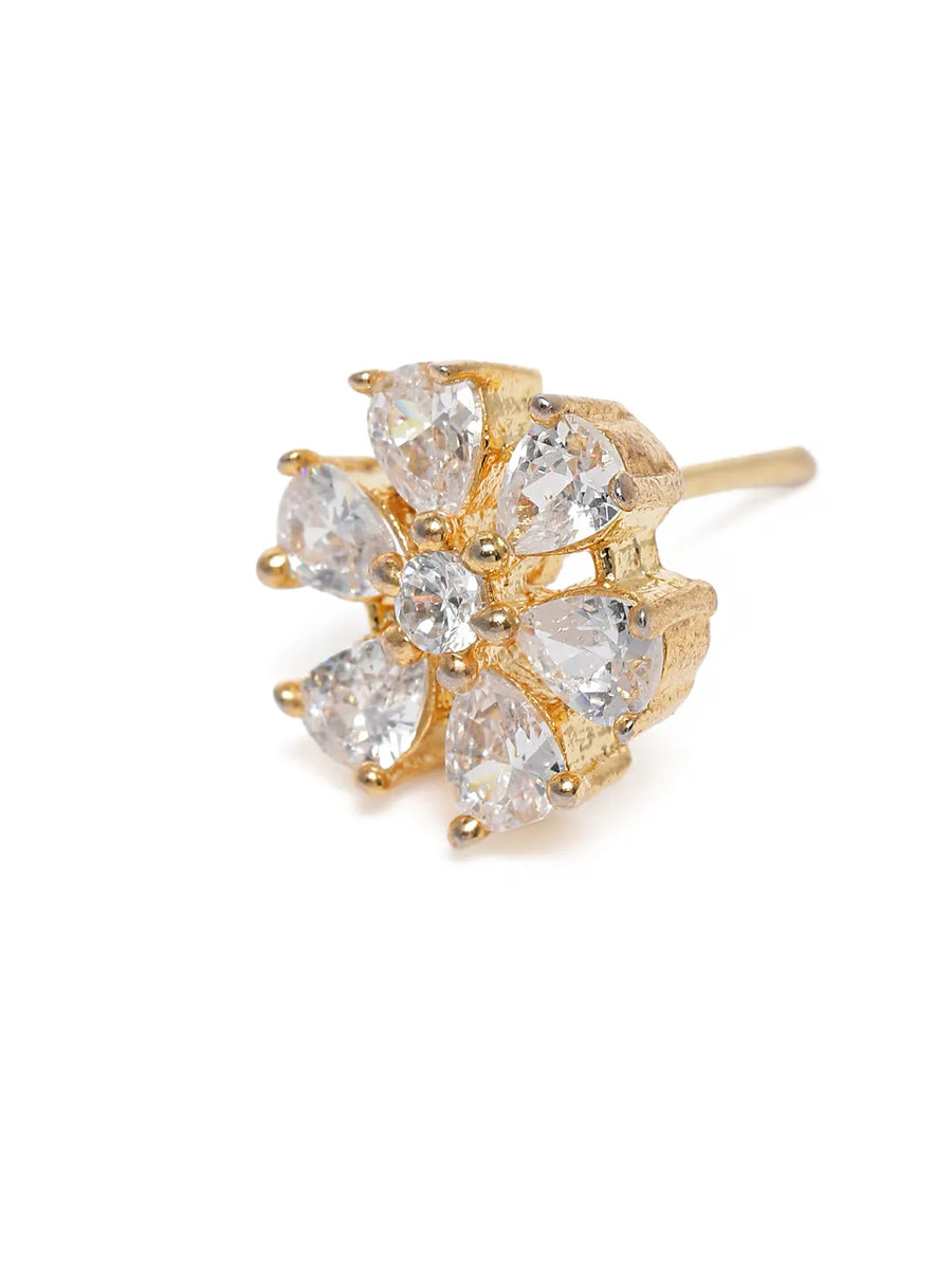 Sparkling Flower Cluster Studs Earrings