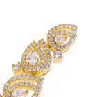 Sparkling CZ Teardrop Earrings - Green